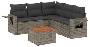 VidaXL Polyrattan Kerti Ülőgarnitúra - 6 részes - Szürke