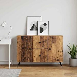 VidaXL Széf fiókkal Antik Fa 89 x 34,5 x 60 cm Szerelt Fa