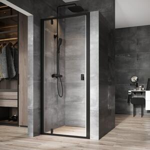 Ravak Nexty zuhanyajtók 80 cm dönthető fekete matt üveg/átlátszó üveg 03O40300Z1