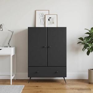 VidaXL Széf Fekete 66 x 34,5 x 95 cm Szerelt Fa