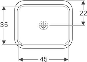 Geberit Variform mosdótál 45x35 cm négyszögletes alulról beépíthető fehér 500.763.01.2