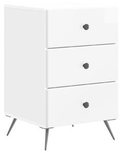 VidaXL Éjjeliszekrény Magasfényű Fehér 43 x 41 x 66,5 cm Szerelt Fa