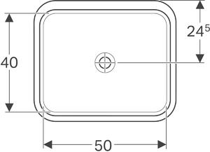 Geberit Variform mosdótál 50x40 cm négyszögletes alulról beépíthető fehér 500.766.00.2
