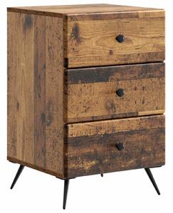VidaXL Éjjeliszekrény fiókkal Antik Fa 43 x 41 x 66,5 cm Szerelt Fa