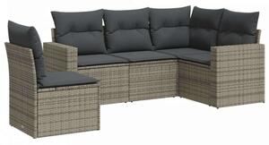 VidaXL 5 részes szürke polyrattan kerti ülőgarnitúra