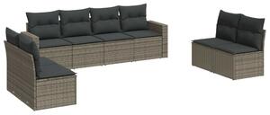VidaXL Polyrattan Kerti Ülőgarnitúra - Szürke - 8 részes