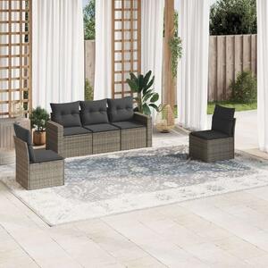 VidaXL Polyrattan Kerti Ülőgarnitúra - 5 részes - Szürke