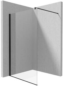 Deante Kerria Plus zuhanykabin fal walk-in 140 cm fekete matt üveg/átlátszó üveg KTS_N34P