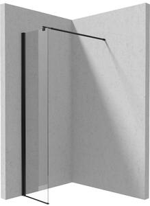 Deante Kerria Plus zuhanykabin fal walk-in 30 cm fekete matt üveg/átlátszó üveg KTS_N83P