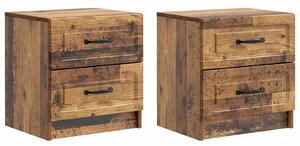 VidaXL Éjjeliszekrény 2 pcs Antik Fa 43 x 34,5 x 44,5 cm Szerelt Fa