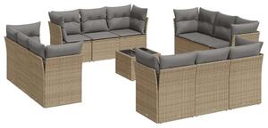 VidaXL Polyrattan Kerti Ülőgarnitúra - 13 részes - Bézs