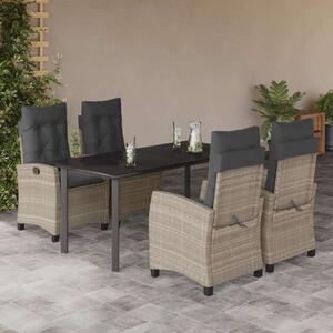 VidaXL Polyrattan Kerti Étkezőgarnitúra - 5 részes