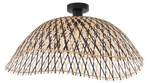 Art Deco mennyezeti lámpa fekete bambusz 60 cm - Alka