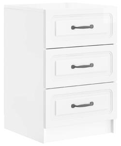 VidaXL Éjjeliszekrény Magasfényű Fehér 43 x 41 x 63,5 cm Szerelt Fa