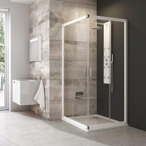 Ravak Blix zuhanykabin 90x90 cm négyzet fehér fényes/üveg mintával 1LV70100ZG