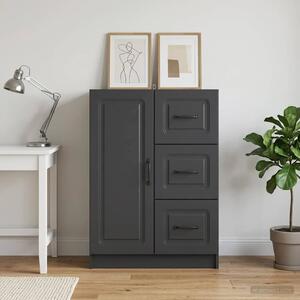 VidaXL Széf fiókkal Fekete 66 x 34,5 x 87 cm Szerelt Fa