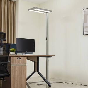 Arcchio LED álló világítás Logan Ultra HCL CCT, ezüst, dimmelhető, dimmelhető, Alu / szürke / cink, Dolgozószoba / Iroda, Alumínium, Modern
