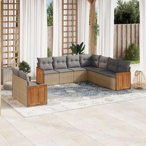 VidaXL Polyrattan Kerti Ülőgarnitúra - 9 részes
