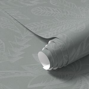 Tapéta Matt, nagy trópusi levelek menta-szürke színpalettában, Természetes tapétá, Tapétá természet levelek, a01001 : Uwalls.hu