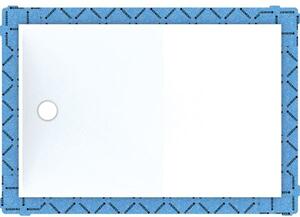 Geberit Setaplano zuhanytálca nélküli zuhanykabin panel 100x80 cm fehér 154.282.11.1