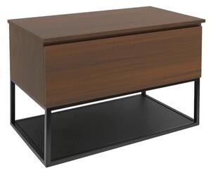 Fürdőszobaszekrény fedőlemezzel SAT B-Way 99x57x45 cm diófa matt BWAY100NUTDF