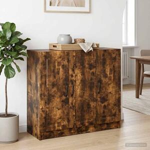 VidaXL Széf Füstös Tölgy 89 x 34,5 x 77 cm Szerelt Fa