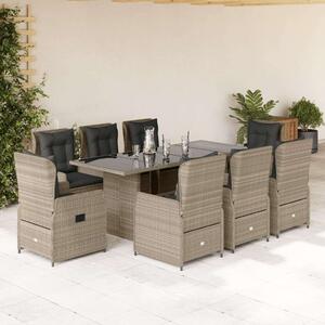 Vidaxl Polyrattan Kerti Étkezőgarnitúra - 9 részes