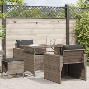 VidaXL Polyrattan Kerti Ülőgarnitúra - 4 részes - Szürke
