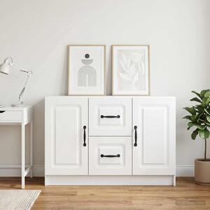 VidaXL Széf Magasfényű Fehér 89 x 34,5 x 57 cm Szerelt Fa
