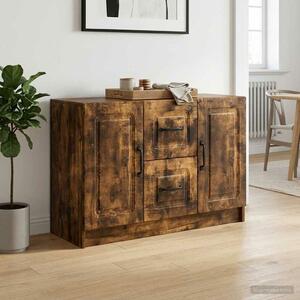 VidaXL Széf Füstös Tölgy 89 x 34,5 x 57 cm Szerelt Fa