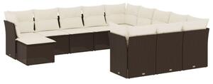VidaXL Polyrattan Kerti Ülőgarnitúra - Barna - 12 részes