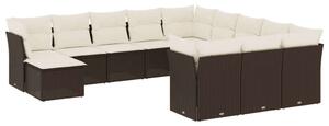 VidaXL Polyrattan Kerti Ülőgarnitúra - Barna - 12 részes