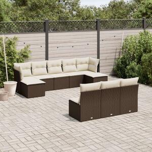 VidaXL Polyrattan Kerti Ülőgarnitúra - Barna - 10 részes