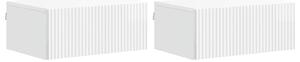 VidaXL Fali éjjeli szekrény 2 pcs Magasfényű Fehér 49 x 34,5 x 20 cm