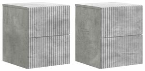 VidaXL Fali éjjeli szekrény 2 pcs Betonszürke 33 x 34,5 x 40 cm