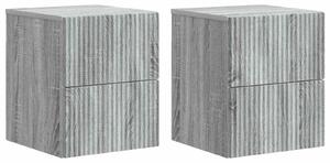 VidaXL Fali éjjeli szekrény 2 pcs Szürke Sonoma 33 x 34,5 x 40 cm