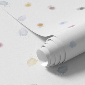 Tapéta Apró akvarellcseppek lágy pasztell színpalettán, Tapétá minimalista stílusban, a01063 : Uwalls.hu