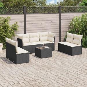 VidaXL Polyrattan Kerti Ülőgarnitúra - 8 részes - Fekete