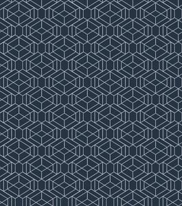 Tapéta Sötétkék geometrikus kocka rács, Absztrakt tapétá, a01066v1 : Uwalls.hu