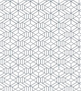 Tapéta Fehér háttér kék háromdimenziós geometriai kockákkal, Absztrakt tapétá, a01067 : Uwalls.hu