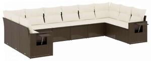 VidaXL Polyrattan Kerti Ülőgarnitúra - Barna - 10 részes