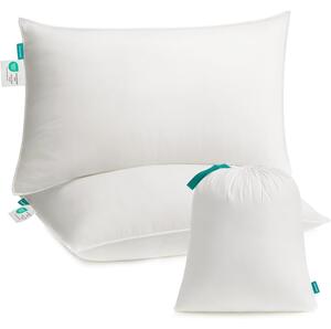 SONGMICS Párnák 2 db-os, 74 x 48 cm, Tárolótáskával, Felhőfehér