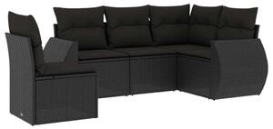 VidaXL Polyrattan Kerti Kanapé - 5 részes szett