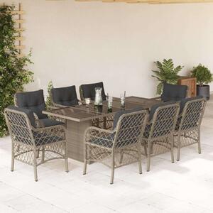 VidaXL Polyrattan Kerti Étkezőgarnitúra - 9 részes