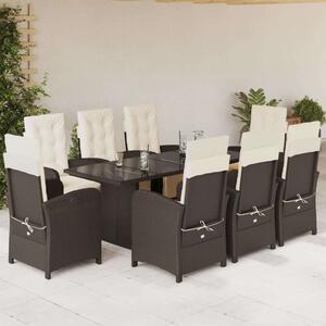 VidaXL Polyrattan Kerti Étkezőgarnitúra - 9 részes