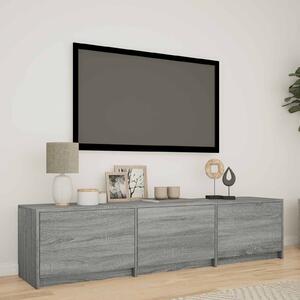 VidaXL LED-es tévéállvány Szürke Sonoma 165 x 34 x 40 cm Mérnöki fa