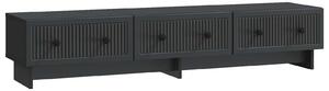 VidaXL TV szekrény fiókkal Fekete 147 x 34,5 x 30 cm Szerelt Fa