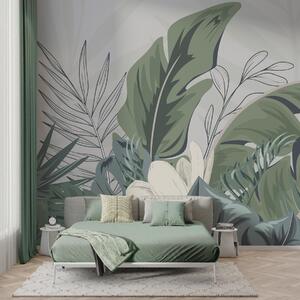 Fotótapéta Lush zöldellő növényzet lágy pasztell színekben, Természet fotótapéta, w01598 : Uwalls.hu