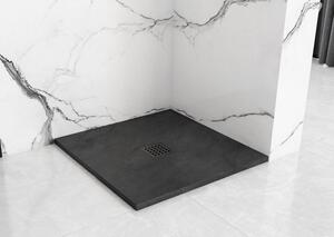 Rea Rock téglalap alakú zuhanytálca 100x80 cm fekete REA-K4578