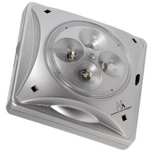 Maclean MCE124 Solar Lamp 4LED Lighting Twilight Sensor Silver